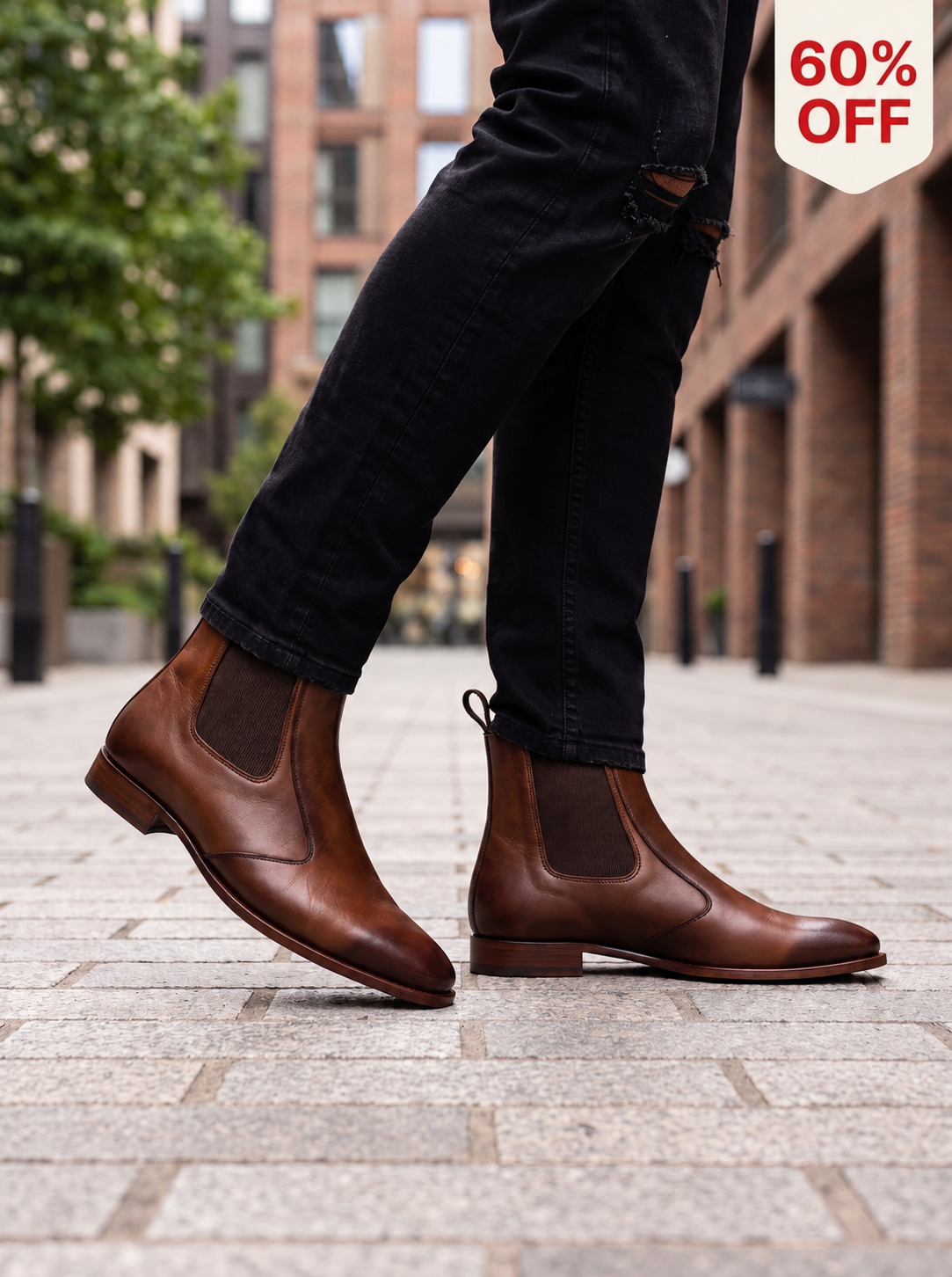 Amber Hollow — Burnished Leather Chelsea Boots | D.
