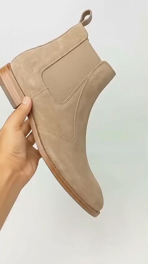 Sand Suede — Premium Suede Chelsea Boots | D.